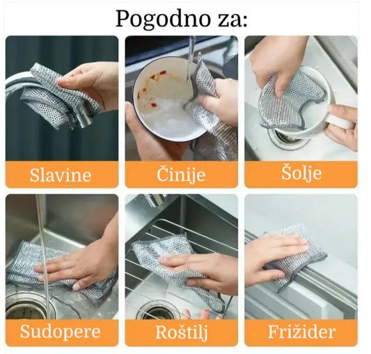 Krpe od čeličnih vlakana set od 10 krpa